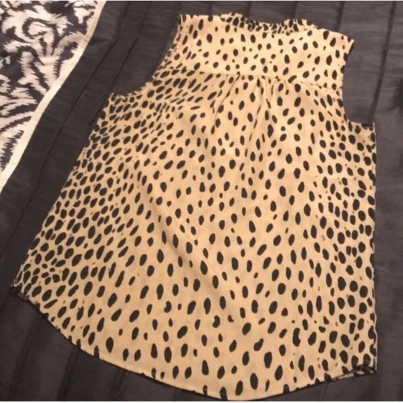 J. Crew wildcat sleeveless blouse cheetah leopard - Picture 3 of 8